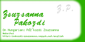 zsuzsanna pakozdi business card